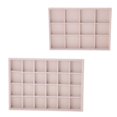 thumbnail image 1 of 2 Unids 12/24 Grids Ring Earrings Collar Joyería Organizador Display Bandeja Caja, 1 of 9