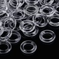 thumbnail image 1 of 100 Pieces Roman Blind Curtain Rings, O-Rings Plastic Rings for Roman Shades (Transparent, 13 mm) oso de fresa Electrónica, 1 of 3
