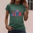 thumbnail image 5 of American Flag Shirts Women 4th of July Graphic Tees Patriotic T-Shirts USA Flag Star Stripe Tops, 5 of 7