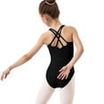 thumbnail image 6 of Girls Camisole Leotards for Ballet, Double Breast Dance Bodysuit For Practicing Arts(Black,3-5 Years), 6 of 6