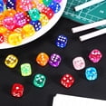 thumbnail image 2 of FRCOLOR 100 Pcs dés Petits dés dés Colorés dés Mini dés Accessoire de Jeu dés pour Fête en Classe, 2 of 4