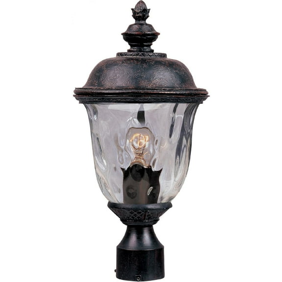 Maxim Carriage House DC One Light 19-Inch Outdoor Post Light - Oriental Bronze - 3426WGOB