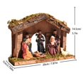 thumbnail image 4 of WMQPNNS New Trending Exquisite Scene Manger Desktop for Display With Stable Holy Family Figures Christmas Decorations, 4 of 7