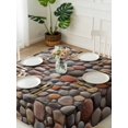 thumbnail image 3 of Colorful Stones Suqare Tablecloth - 54 x 54 Inch, Modern Art Farmhouse Stones Waterproof & StainResistant Tablecloth, Washable Oil-proof Table Cover for Dining/Party/Wedding/Camping/Buffet, 3 of 9