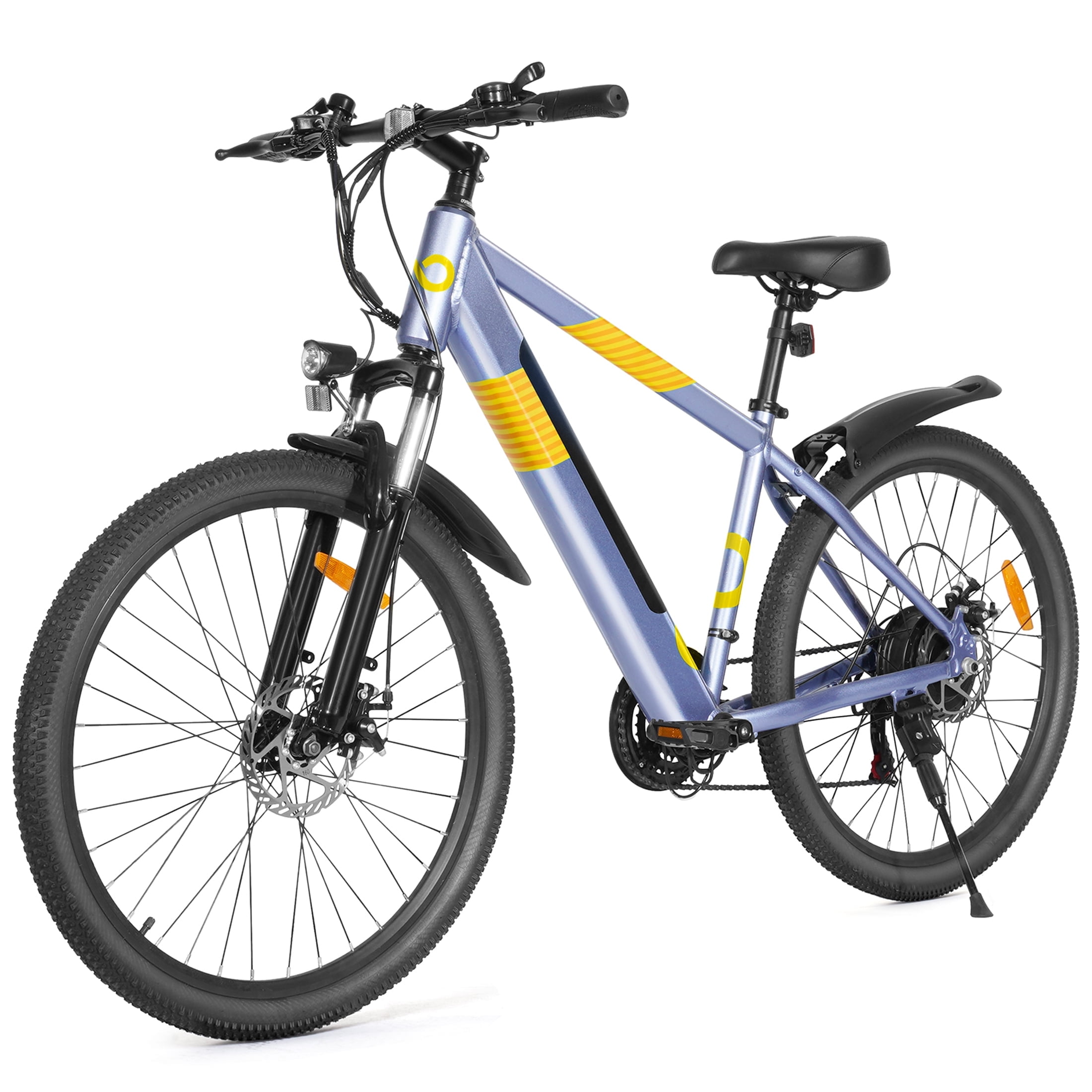 MIHOVER 26*1.95" Electric Bike for Adults 750W Peak 20MPH, 48V Removable Battery 40 Miles, Shimano 21-Speed Adjustable Fork，UL2849 City & Light Off-Road E-Bike with Lock-Blue