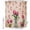 Brown, variant on Pink Tulips Shower Curtain for Bathroom, Country Watercolor Flower Green Leaf Glass Vase Wood Grain Waterproof Cloth Fabric Bathroom Accessories Set with 9 Rust Proof Plastic Hooks, 36"x72"