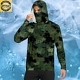 thumbnail image 2 of UPF 50+ Sun Protection Hoodie for Men Long Sleeve shirts with Mask Hiking Fishing Performance T-Shirts Light Breathable Tops Quick Dry Athletic Stretch UV SPF T-Shirts Going Out Fishing Clothes, 2 of 7
