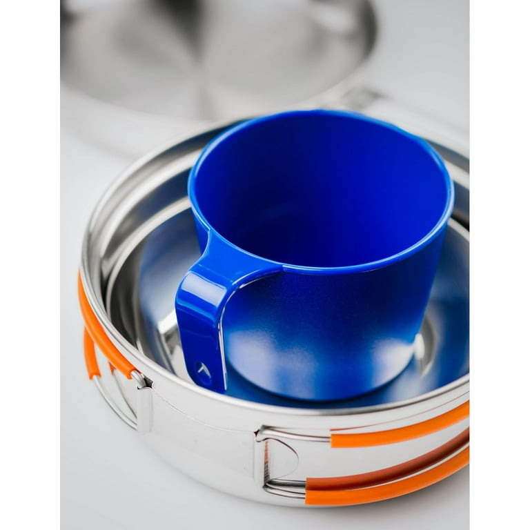 GSI Outdoors Stainless Steel 1 Person Mess Kit for Camping and