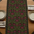 thumbnail image 5 of Table Runners 72 Inches Long Dress Scarves, Vintage Red Roses Farmhouse Kitchen/Dining Table Runner, Coffee Tablerunners, Abstract Art Floral Green Leaves 14x72 Inch, 5 of 9