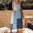 thumbnail image 3 of Modern Art Gray Blue Geometric Sleeveless Dress Dresses Women Summer Women's Summer Clothing, 3 of 9