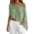 thumbnail image 3 of Breezora Women's Batwing Sleeve Crochet Knit Swimsuit Cover Up Semi Lightweight See Through Crop Top For Beach Vacation, 3 of 5