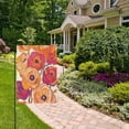 thumbnail image 2 of Yayeee Garden Flag 12"x18" Double Sided Outdoor Yard Lawn Holiday Decorations, Orange Hand Drawn Floral, 2 of 6