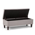 thumbnail image 5 of Simpli Home Monroe 48 inch Wide Contemporary Rectangle Storage Ottoman in Cloud Grey Linen Look Fabric, Assembled, 5 of 6