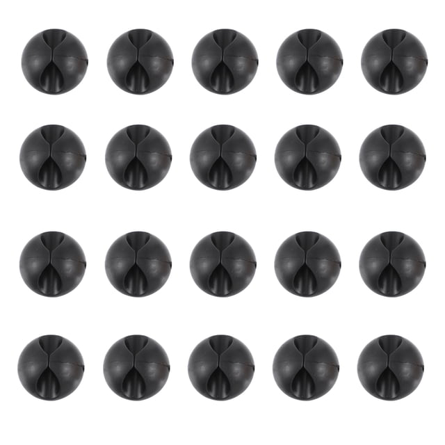 Weiweiguan 20pcs Adhesive Cable Clips USB Cord Organizer Cable Management for PC Desktop