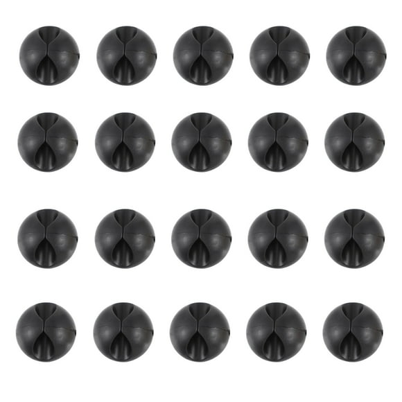 KAKOWELY 20pcs Adhesive Cable Clips USB Cord Organizer Cable Management for PC Desktop,1.1"X1.1"X0.59"