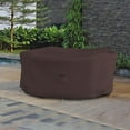 thumbnail image 5 of COVERS&ALL Round Dining Table Set Cover, Made of 18 Oz Waterproof & UV-Resistant Cover Tuff Fabric, Suitable for Indoors/Outdoors (95”, Coffee), 5 of 6
