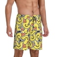 thumbnail image 2 of Fuzoiu Ducks Print Pajama Shorts for Men, Men's Pajama Bottoms,Mens Lounge Sleepwear,Pajama Pants with Pocket-Large, 2 of 6