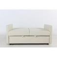 thumbnail image 4 of Bowery Hill Contemporary Microfiber Sleeper Sofa In Cream Finish, 4 of 18