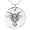 Silver, variant on Stainless Steel Oriental Dark Dragon Engraved Small Medallion Circle Charm Pendant Necklace