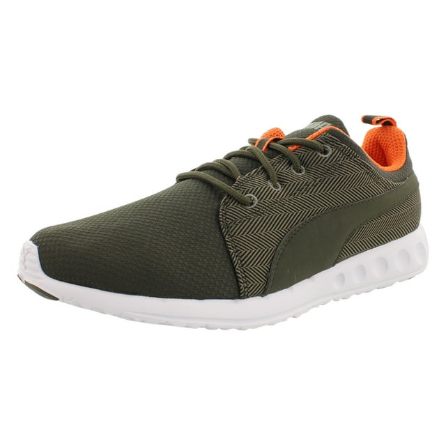 Puma Carson Runner Herring Mens Shoes Size 8.5, Color: Olive/Forest Night/Orange