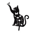 thumbnail image 4 of Estaca decorativa para jardín con forma de gato, adorno para césped, macetas, regalo, decoración de animales para exteriores Busque 30x30cm, 4 of 8