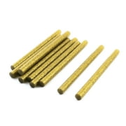 Unique Bargains 10 Pcs 7mm Gold Tone Giltter Hot Melt Glue Sticks for Electric Tool Heating