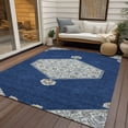thumbnail image 6 of Addison Rugs Chantille Indoor/Outdoor Traditional Vintage Navy Washable Rectangle Rug, 9' x 12', 6 of 6