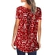 thumbnail image 5 of Puntoco - Camiseta de manga corta para mujer con cuello en V y estampado floral Puntoco Puntoco-530, 5 of 7
