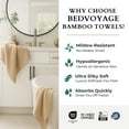 thumbnail image 6 of BedVoyage Luxury Towels, 8pc Set, 600 GSM, Ultra Soft Viscose derived from Bamboo Bath Towel, Super Absorbent, Extra Large - 2 Bath Size, 2 Hand Towels, 4 Washcloths - Champagne, 6 of 9