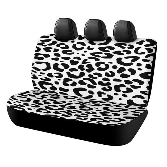 Animal Printing Cow Car Rear Seat Covers,Bench Back Seat Cover , Easy to Install Universal Fit for Cars Trucks Vans And SUVs