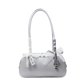 thumbnail image 1 of Bolso de mano tipo baguette para mujer, versátil, sencillo y elegante, con textura de alta calidad y estilo nicho francés, con lazo de seda y bufanda, para debajo del brazo., 1 of 5