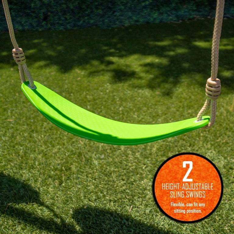 Jungle Warrior Anaconda Metal Swing Set with 2 Sling Swings 40