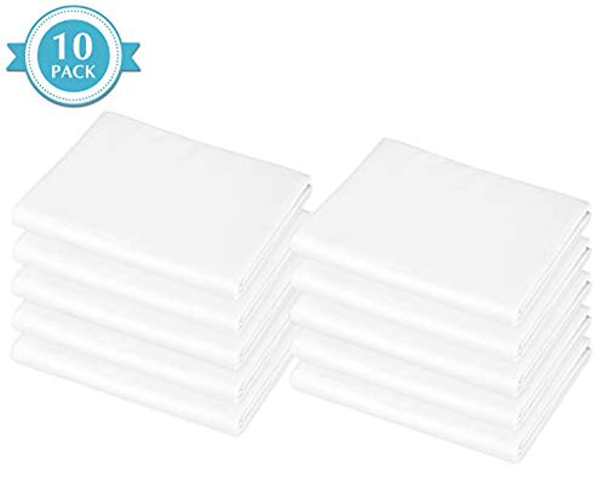 american baby company 10-piece cotton-polyester blend, standard day care cot sheets, white, 23" x 51"