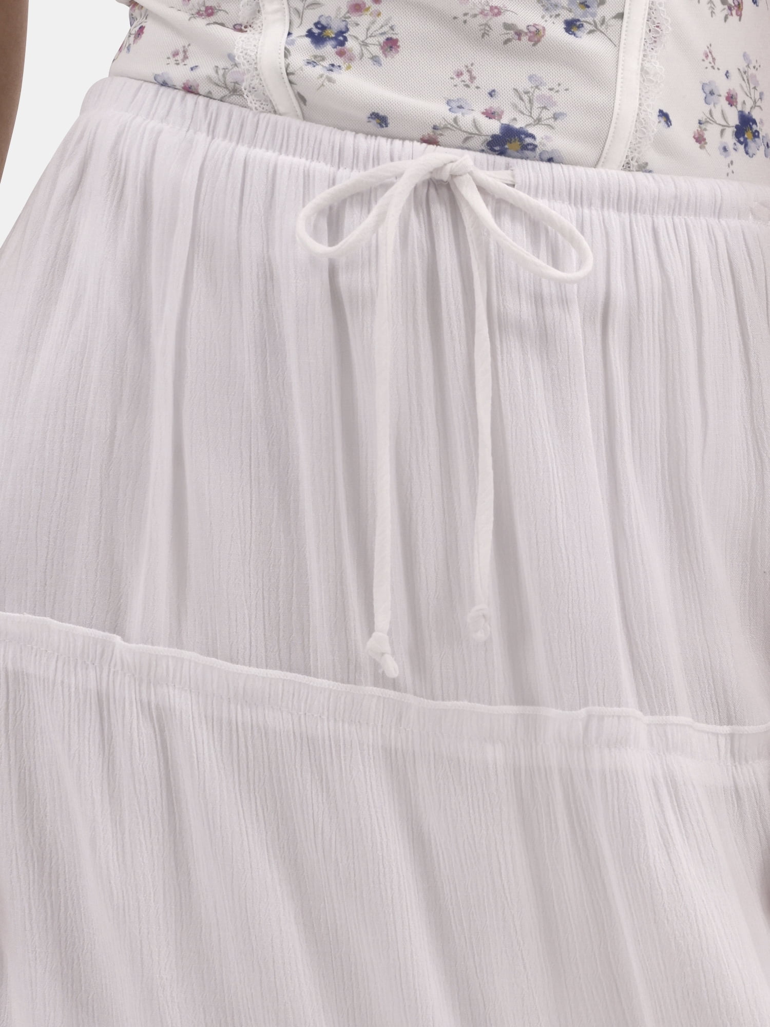 No Boundaries Tiered Maxi Skirt, Women's and Women's Plus