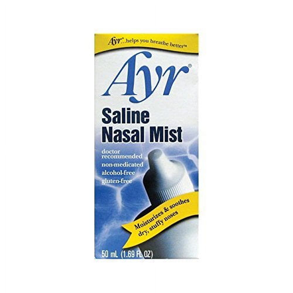 Ayr Saline Nasal Mist Non-Medicated Alcohol & Gluten Free Moisturizing 50ml
