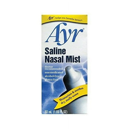 Ayr Saline Nasal Mist Non-Medicated Alcohol & Gluten Free Moisturizing 50ml