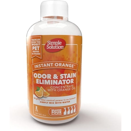 Simple Solution Instant Orange Odor & Stain Eliminator Concentrate with Orange Oil | 8 oz Bottle