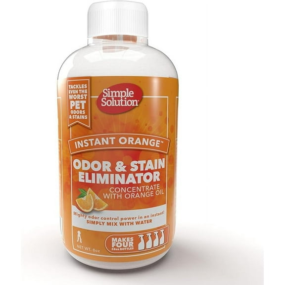 Simple Solution Instant Orange Odor & Stain Eliminator Concentrate with Orange Oil | 8 oz Bottle
