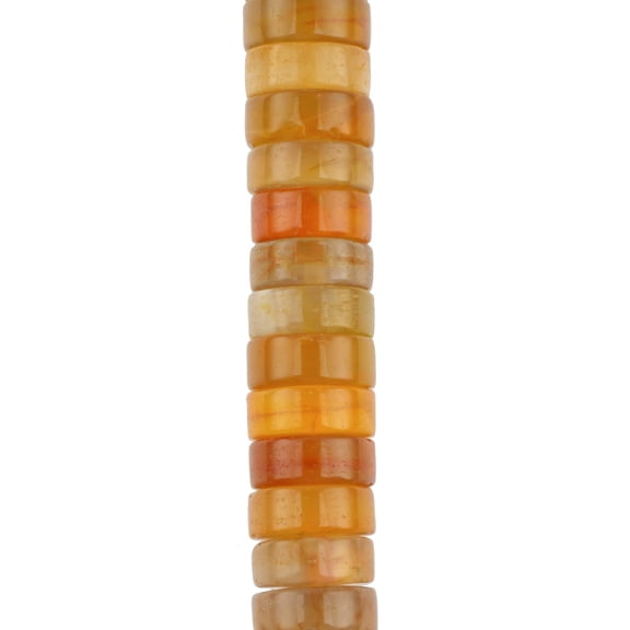 Bead Landing Yellow Fire Agate Heishi Beads, 12 Pack