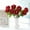 Red, variant on UKELER Fake Flowers Light Pink Realistic Roses Bouquet Spring Fall Winter Artificial Flowers for Home Decor Flower Arrangement Wedding Party Decoration