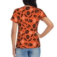 thumbnail image 3 of Halloween Shirts for Women, halloween pumpkins spider web Womens Tops Casual T Short Sleeve Shirts Halloween Party Costume, 3 of 6