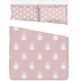 thumbnail image 1 of ABPHQTO Juego de ropa de cama de 3 piezas Funda nórdica de conejo lindo con 2 fundas de almohada para la decoración de la habitación del hogar, 1 of 4