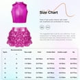 thumbnail image 5 of Haitryli Kids Girls Modern Jazz Outfit Sequin Dance Clothes Shiny Metallic Tank Top with 3-Layers Skirt for Hip Hop Red 10, 5 of 5