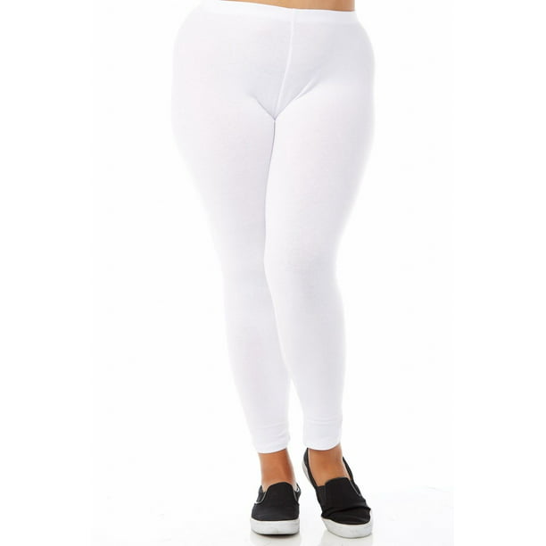 long white leggings plus size