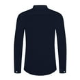 thumbnail image 4 of LVCBL Men's Csual Shirt with Pocket Daily Clothing At Home Lightweight Navy L, 4 of 7