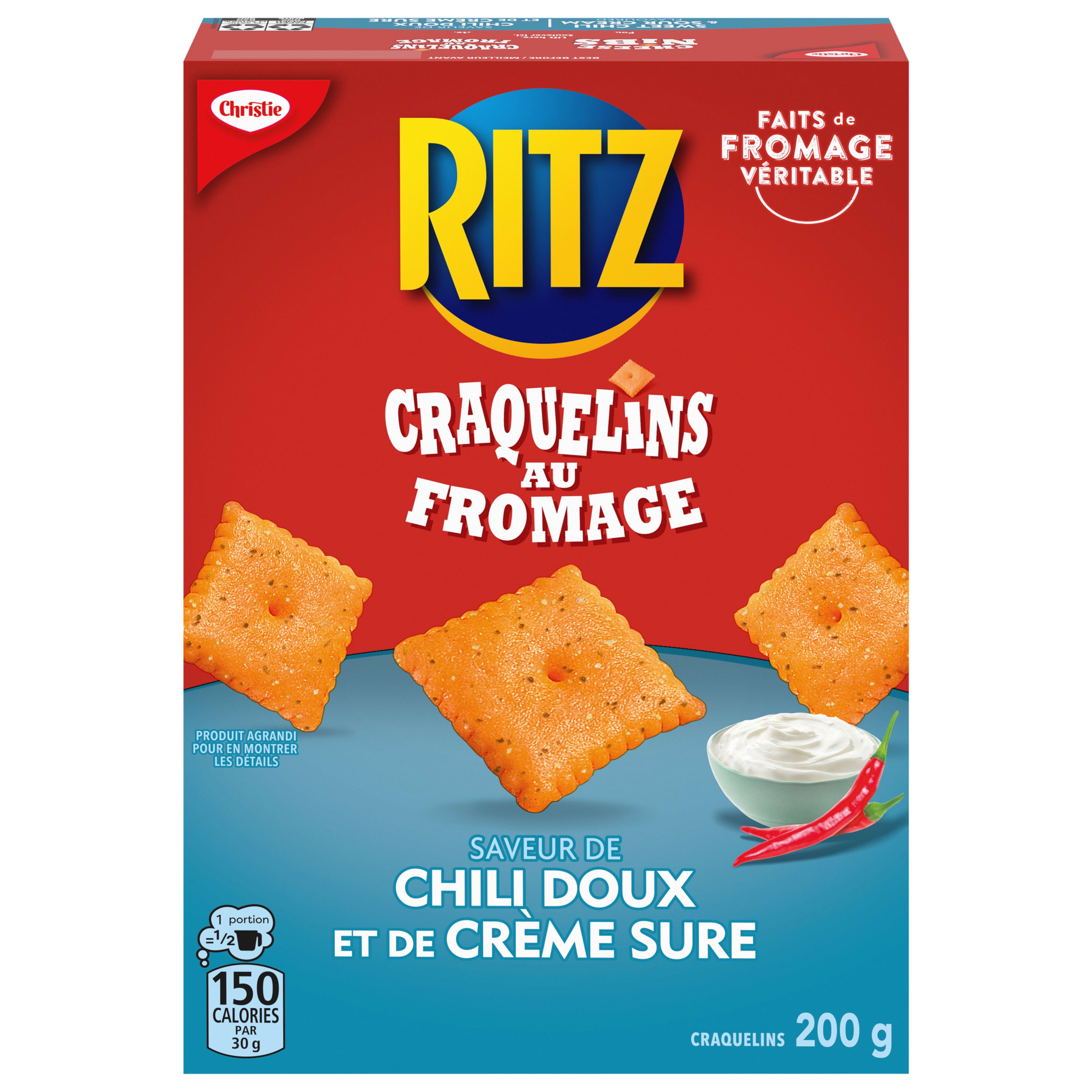 Craquelins Au Fromage Ritz À Saveur De Chili Doux Et De Crème Sure