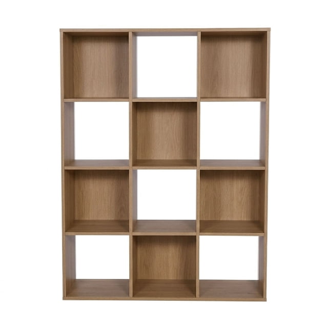 Mueble Organizador de 12 Cubos Madik Multiusos en Color Café Nuez