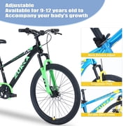 24 Inch Mountain Bike for Kids 9-12 Years, Steel Frame Kids Bike with Dual Disc Brakes, 24 Youth Bicycle with Suspension Fork