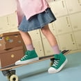 thumbnail image 5 of Toddler Shoes for Girls Boys High Top Kids Canvas Sneakers Adjustable Strap Casual Shoes Comfy Fashion Running Walking Classic Sneaker Indoor Outdoor, 5 of 6