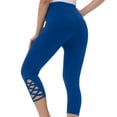 thumbnail image 6 of WQQZJJ Women's Yoga Fitness Pants Summer High Waist Solid Color Slim Leggings Comfortable Soft Cycling Running Capri Pants, 6 of 8